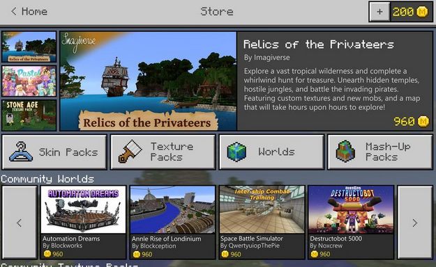 minecraft marketplace