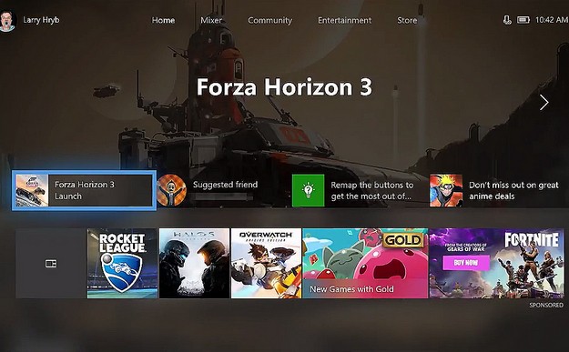 xbox-one interface